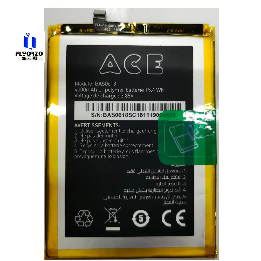 

100% Brand new high quality 4000mAh/15.4Wh BAS0618 Battery For ACE BAS0618 Mobile phone