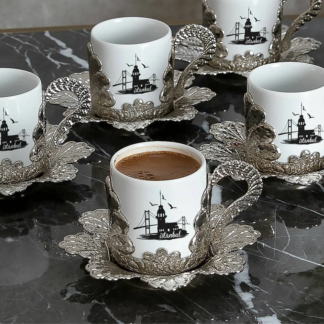 Аутентичный турецкий кофейный набор в эспрессо с узором кофейная посуда