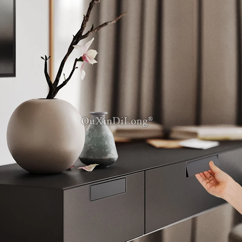

Brand New 2PCS European Invisible Recessed Furniture Handles Cupboard Wardrobe Drawer Kitchen TV Cabinet Pulls Handles
