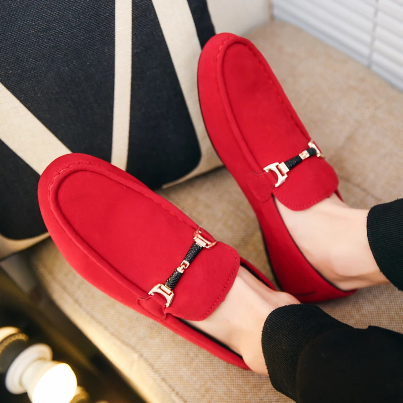 Туфли мужские без шнуровки на плоской подошве повседневные