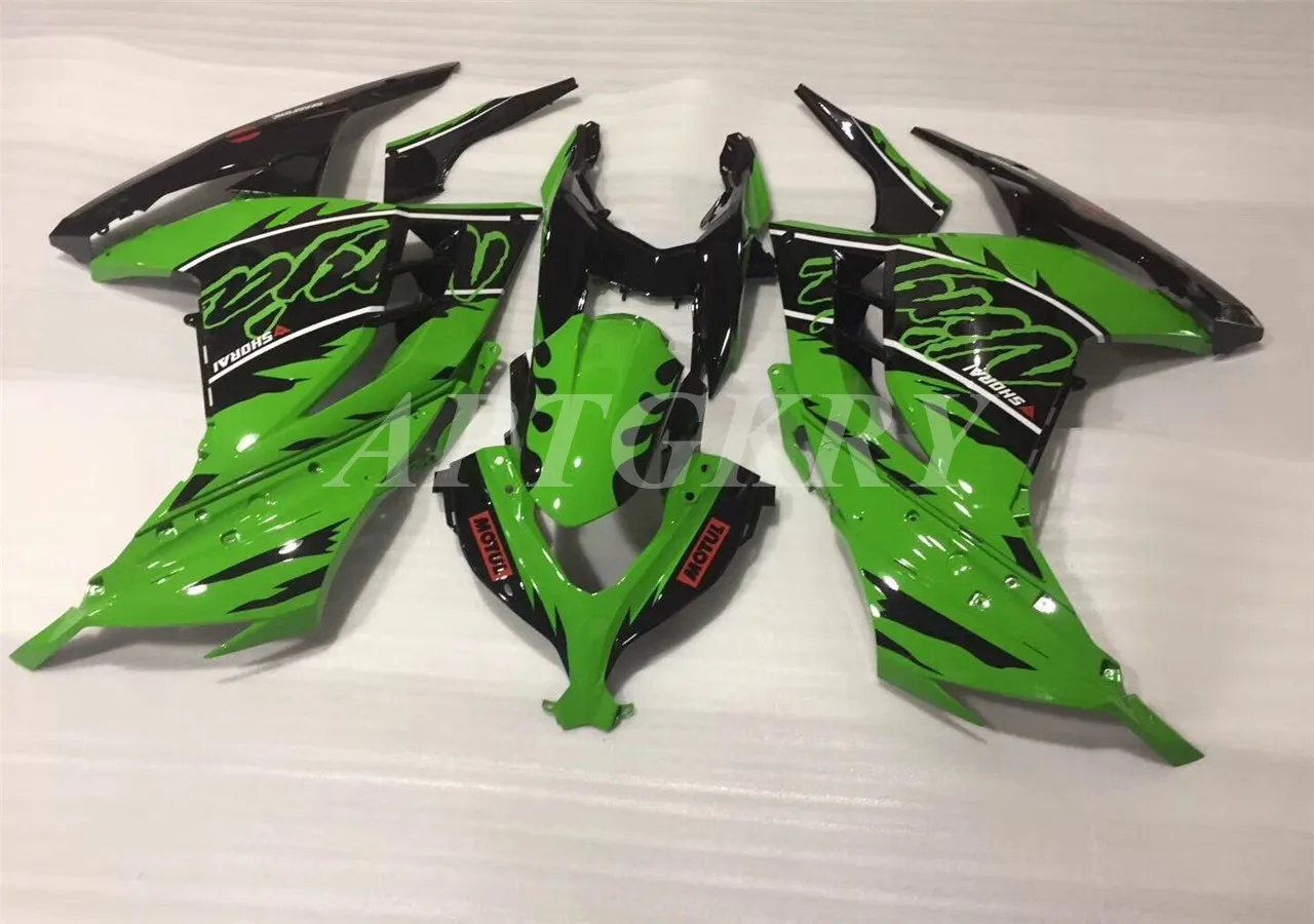 

Комплект обтекателя для мотоцикла, из АБС-пластика, подходит для Kawasaki Ninja 300, EX300, 2013, 2014, 2015, 2016, 2017, зеленый, черный