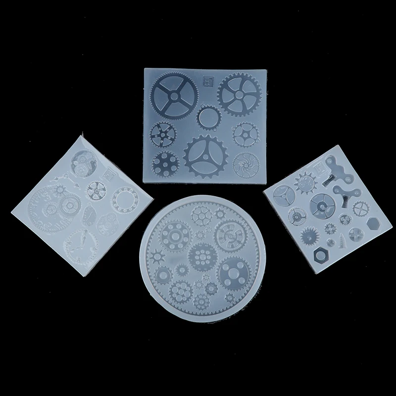 

1pcs UV Resin Jewelry Liquid Silicone Mold Punk Style Gear Resin Charms Pendant Molds For DIY Intersperse Decorate Making