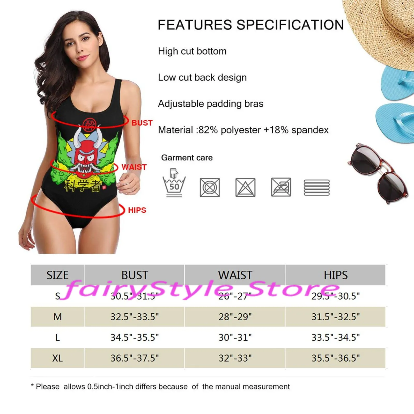 

Swimsuit 2020 Swimwear New Women's Print rick DRUNK DEMON SCIENTISTOne-piece Swimsuit Decoration One piece Swimsuit Hot