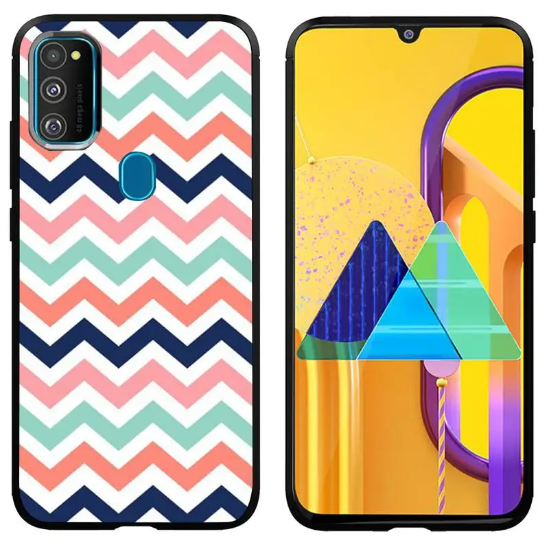 

Fashion Line Cute Color Block Phone Case For Redmi 4X 5plus 6 7 8A 9 Note 4 8 8T 9 10 pro Cover Fundas Coque