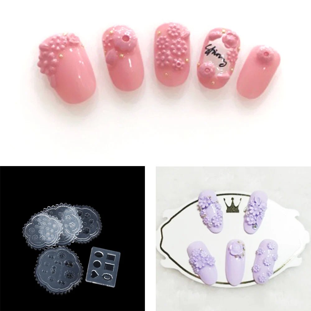 1 шт. акриловый дизайн ногтей силиконовая формочка в виде цветов ромашка узор 3D