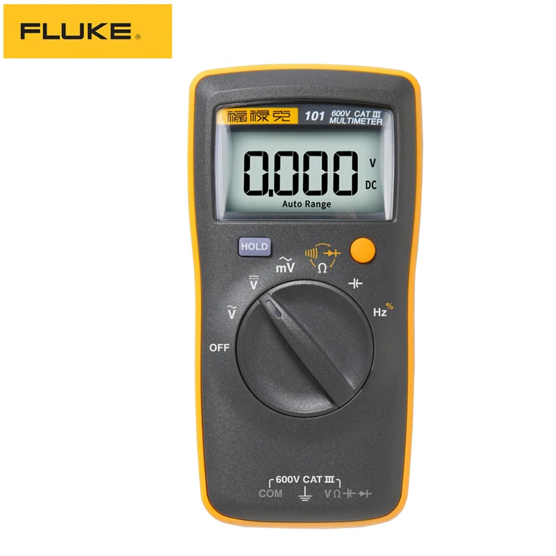 Портативный цифровой мультиметр Fluke 101 тестер с автоматическим выбором диапазона