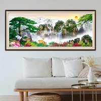 5d diamond painting landscape mountains diamond embroidery full round square welcome song diamond mosaic cross stitch home decor