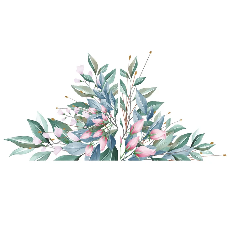 

Pastoral Wall Stickers Flowers Home Office Decor Art Bedroom Living Room Aesthetics Furniture Door Stickers Room Decor Wallpaper