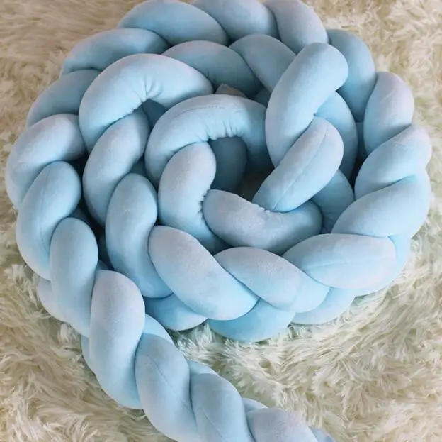 

Baby Bed Bumper 1M/3M Knot Baby Bed Pillow Cushion Crib Bumpers Baby Cot Bumper Room Decor Infant Cushion 300cm YBD001