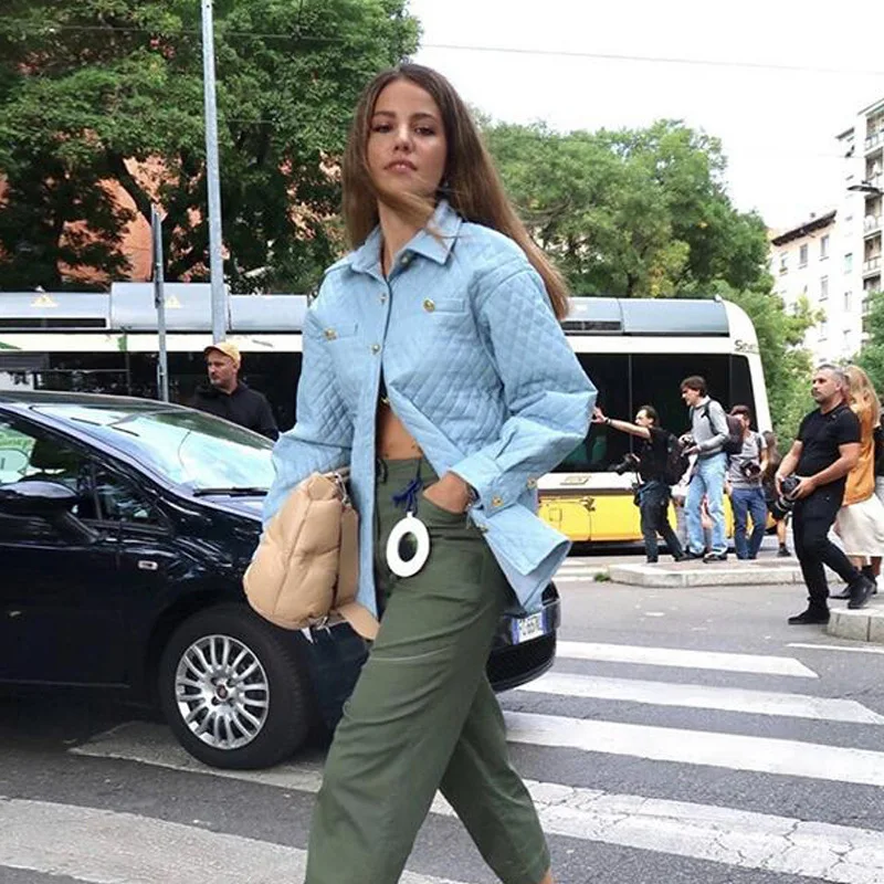 Повседневная однотонная однобортная Женская куртка трендовые товары 2020 пальто