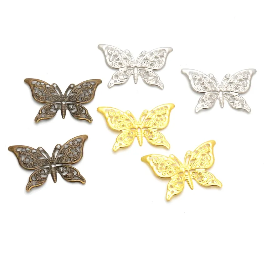 Бесплатная доставка розничная продажа 10 шт. ажурные бабочки обертывания разъемы