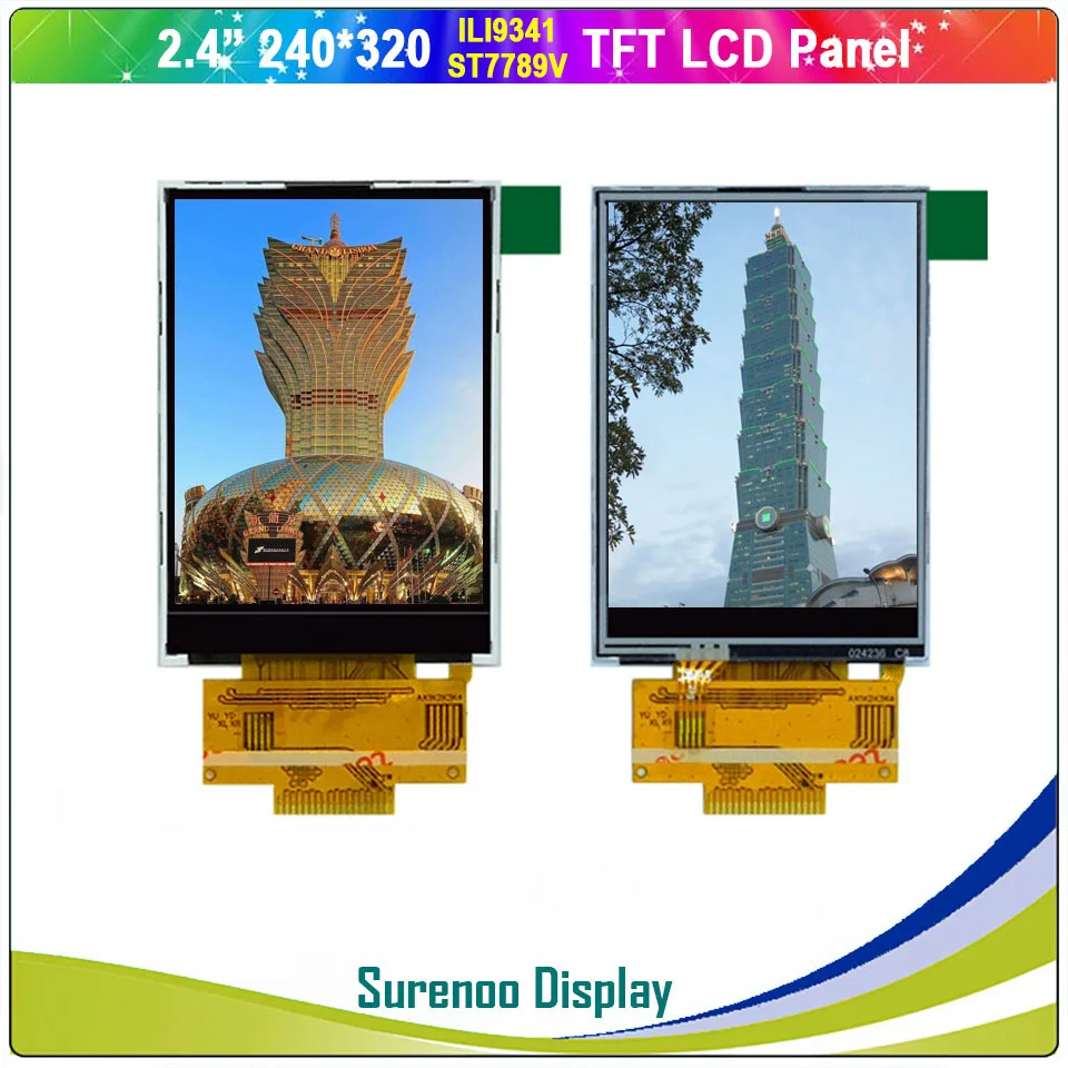 

2.4" inch 240*320 18P/0.8 Solder Serial SPI TFT LCD Module Display Screen LCM Build-in ILI9341 ST7789V w/ Resistive Touch Panel