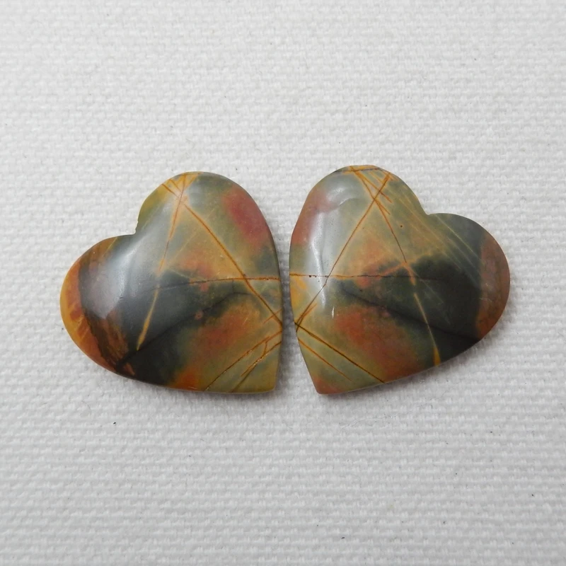 Натуральный Камень Многоцветный Пикассо яшма ручной работы сердце из кабошона