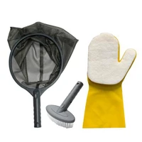 pool cleaning tools set spa baby pool bathtub small fishing net brush sponge glove set outdoor swimming pool cleaner accessory