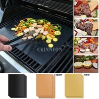 100Pcs/Lot Non-Stick Surface Heat Resistant BBQ Grill Mats 40*33cm Durable Barbecue Baking Mats Grill Pad Sheets Party favors