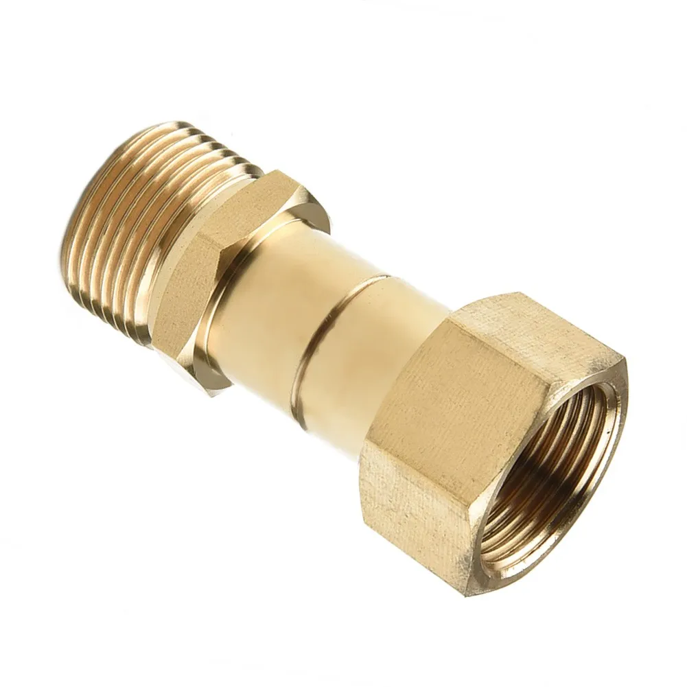 

Thread Pressure Washer Swivel Joint Water Gun Hydraulic Couplers Connector Hose Fitting Garden Water Tank Tap Connector M22 14mm