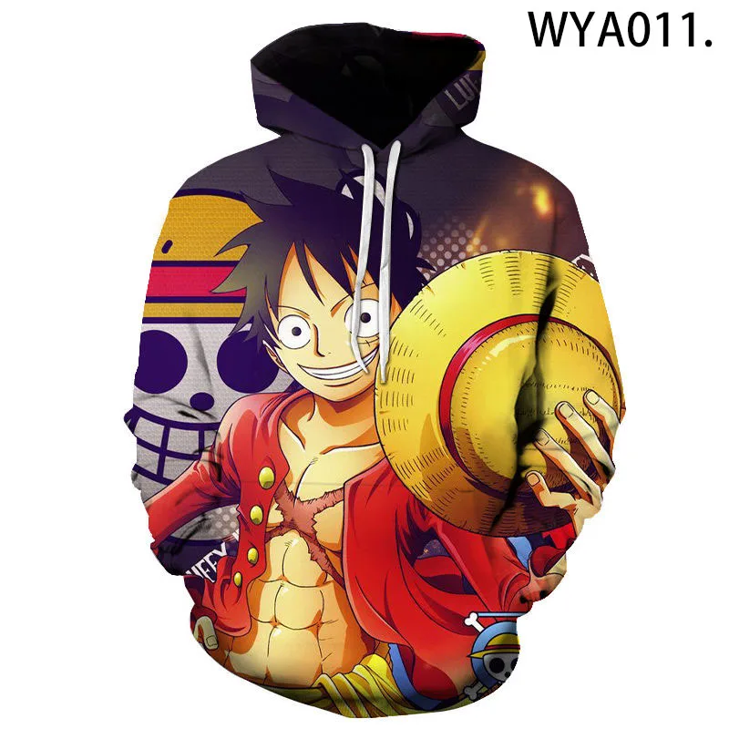 

Japanese Cartoon Anime Clothes For Boy Girl Kid Fashion Luffy 3D Printed Men Sweatshirt Oversized Spring Women Hoodie