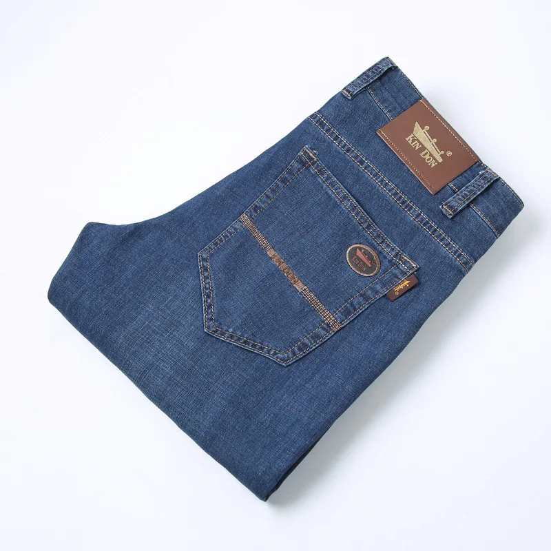 

Luren JD Men's Summer Thin Jeans Men's Stretch Business Casual Straight-leg Tencel Cotton Ultra-thin Casual Men's Trousers Tide