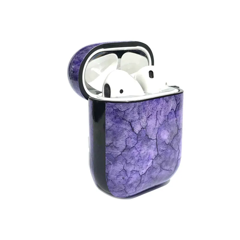 Беспроводной чехол для наушников Airpods2, роскошный мраморный Мягкий силиконовый чехол для Air Pods, Защитные чехлы для зарядки Airpod Etui