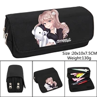 anime danganronpa monokuma pencil case pen bags cartoon student stationery storage bag boys girls kawaii makeup case gift
