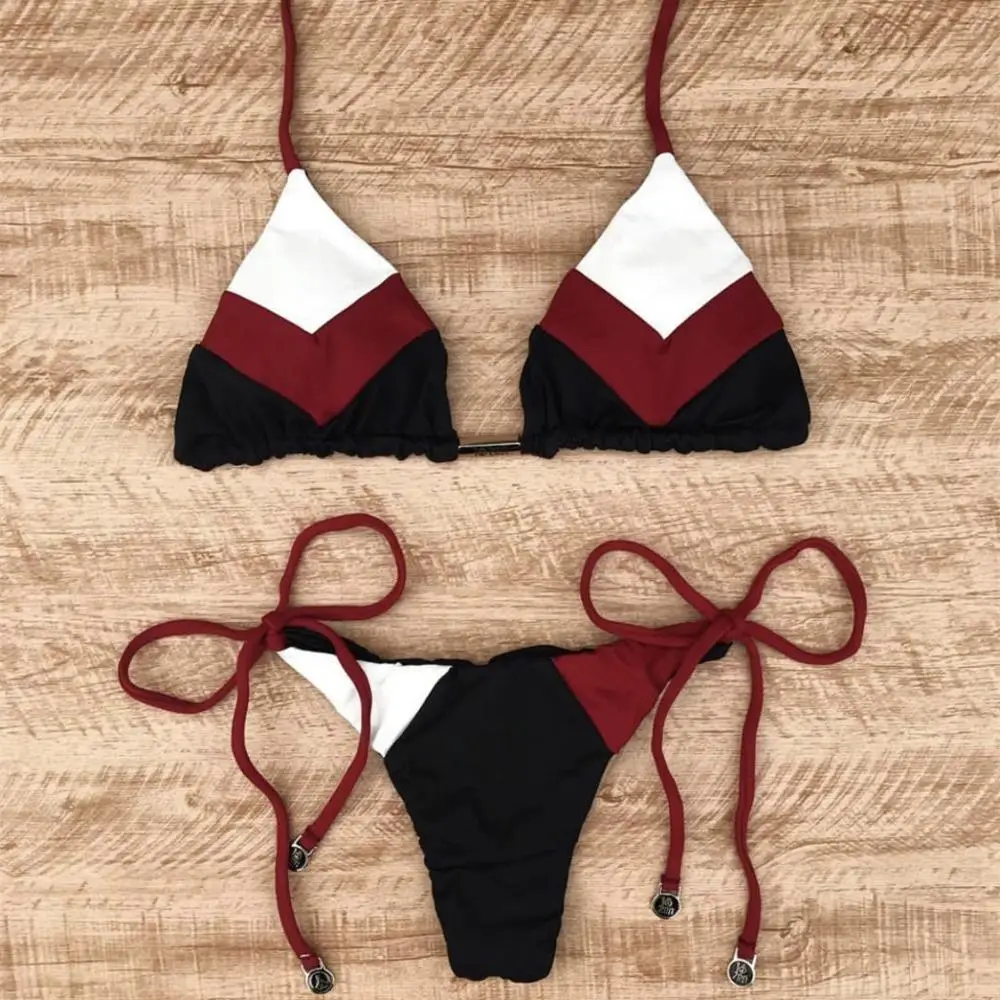 Micro Bikini Swimwear Women Vogue Sexy Thong Girl Push-Up Padded Swimsuit Ladies Low Waist Swimming Suit Mayo #Q | Женская одежда