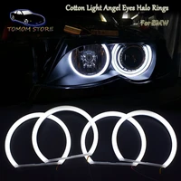 1 set whiteyellow cotton light angel eyes halo ring kits for bmw e36 e38 e39 e46 sedan coupe touring cabrio projector 4x131mm