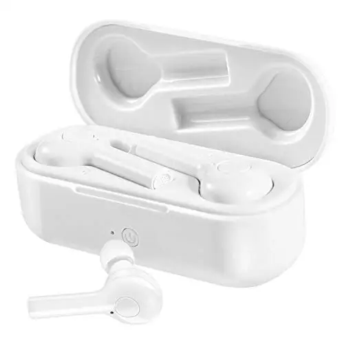 Белый TW08 наушники-Bluetooth Беспроводные наушники с зарядным устройством-защита от пота стручки с Чехол-спортивные наушники с - Цвет: Белый