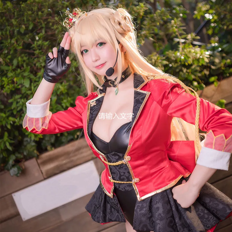 Sexy Costume Anime Fate Grand Order Nero Saber Glittering Ceremonial Dress Battle Suit Idol Uniform Women Cosplay |