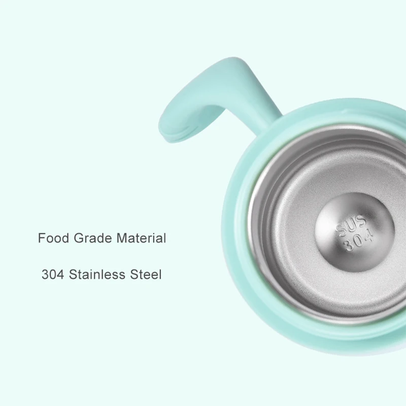 280 мл бутылки младенца Нержавеющая сталь бутылочка для кормления 2-в-1 ниппель