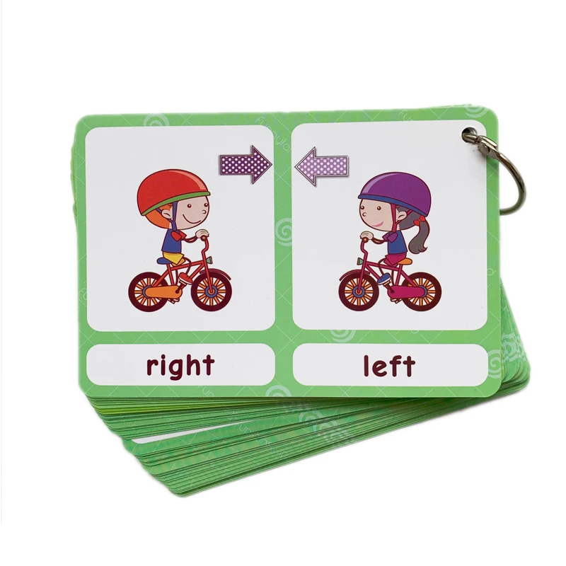 100 групп Opposites Flashcards английские карточки лексики Монтессори Обучающие