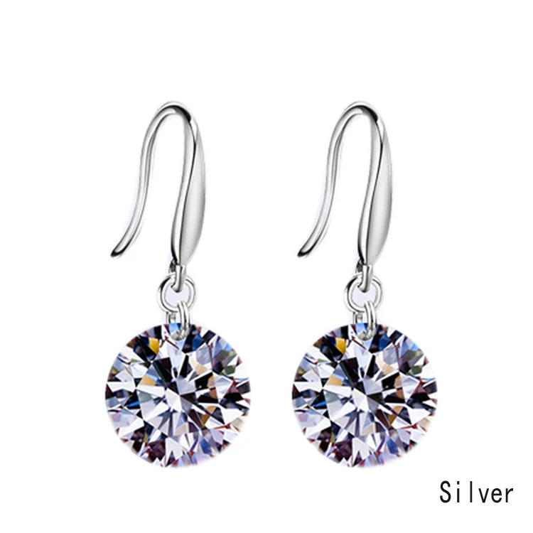 Шикарные Женские трендовые позолоченные серьги-подвески хрустальные висячие