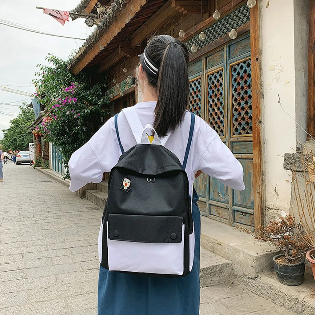 Милый рюкзак большой емкости с карманом на молнии для подростков Женская