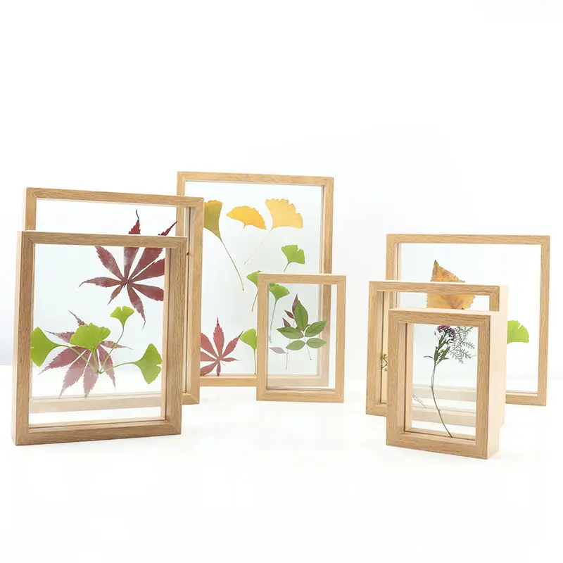 

Creative Stand Transparent Photo Frame Glass Modern Ornament Desktop Painting Frame Living Room Fotolijst Home Decor DI50XK