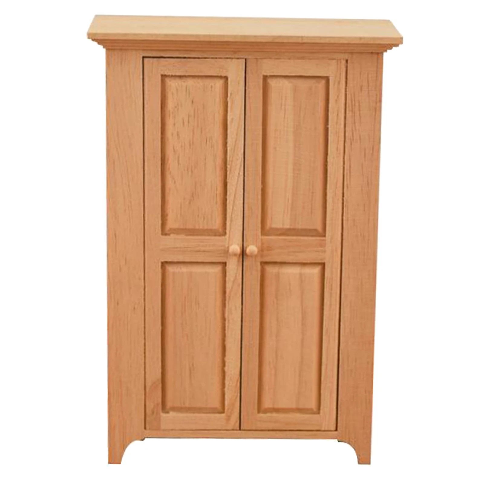 

1/12 Scale Dollhouse Miniature Furniture Model Wood Cabinet Wardrobe Decor
