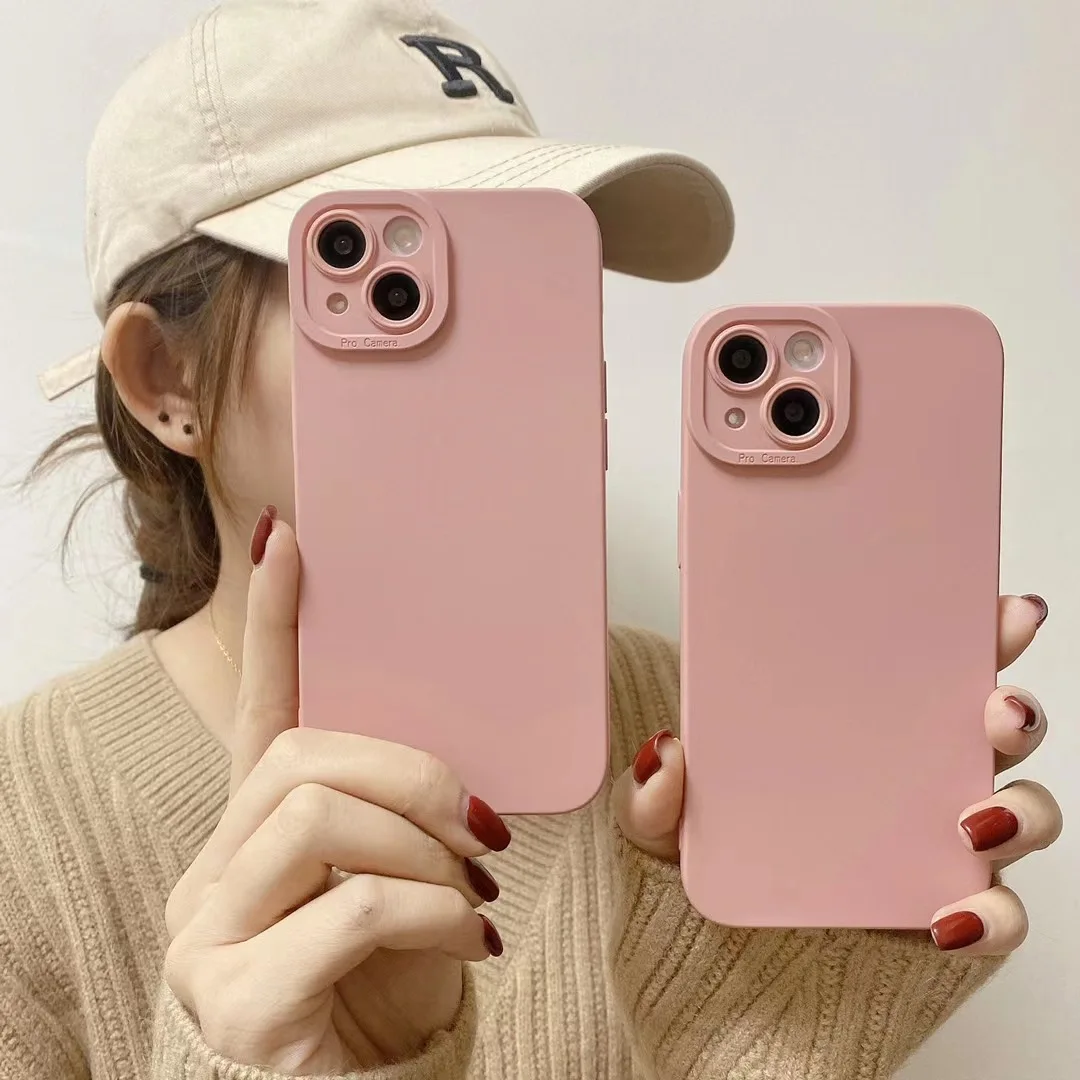 

Luxury Original Square Liquid Silicone Case For iPhone 12 13 11 Pro Max Mini XS X XR 6S 7 8 Plus SE2 Thin Soft Cover Candy Cases