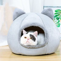 removable cat bed warm pet cat house cave winter puppy kitten dog cushion mat small dogs cats house kennel nest indoor winter