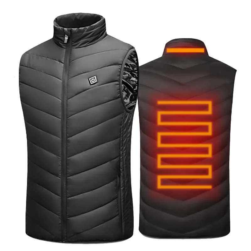 

Men Outdoor USB Infrared Heating Vest Jacket Winter Flexible Electric Thermal Clothing Waistcoat Fishing Hiking Dropship
