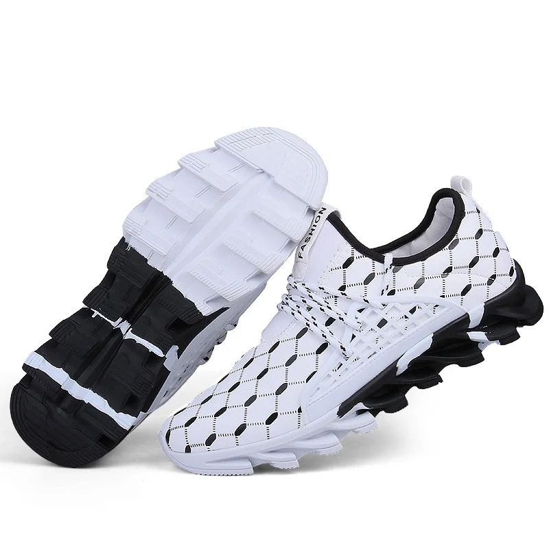 

Men Large Size Running Sneaker Lace Up Athletic Non-Slip Breathable Soft Sport Shoes PR Sale