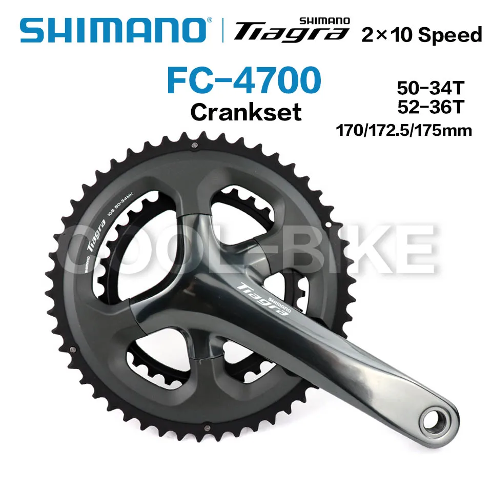 Shimano Tiagra FC 4700 шоссейный велосипед 2x10 скорость 50 34T 36 52T 165/170/172.5/175 мм HOLLOWTECH II