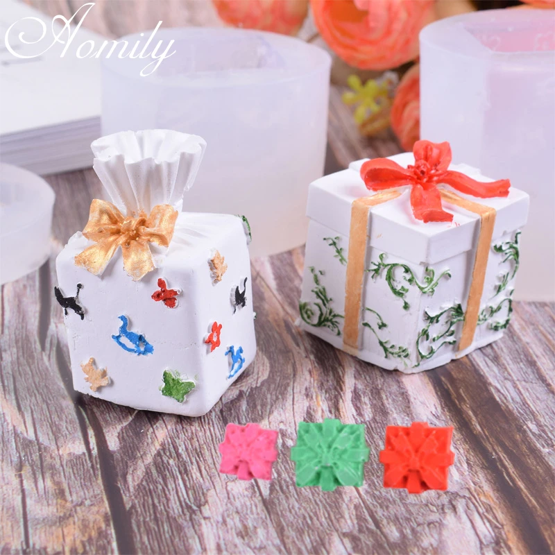 Силиконовая форма Aomily для подарочной коробки смолы инструменты украшения тортов