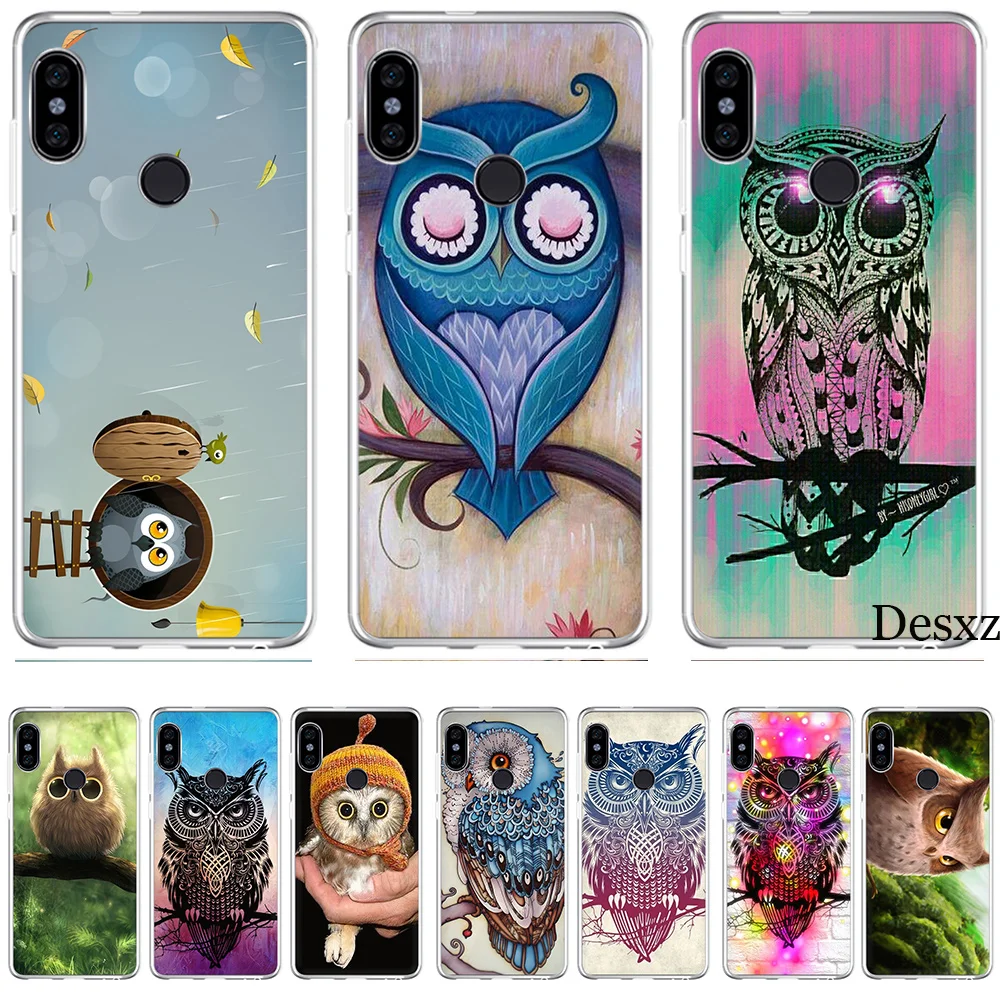 Милый рисунок в виде животных с изображением совы Diy для Xiaomi Redmi Mi 8 SE Note 5 5A 6 6X Pro MIX 2S