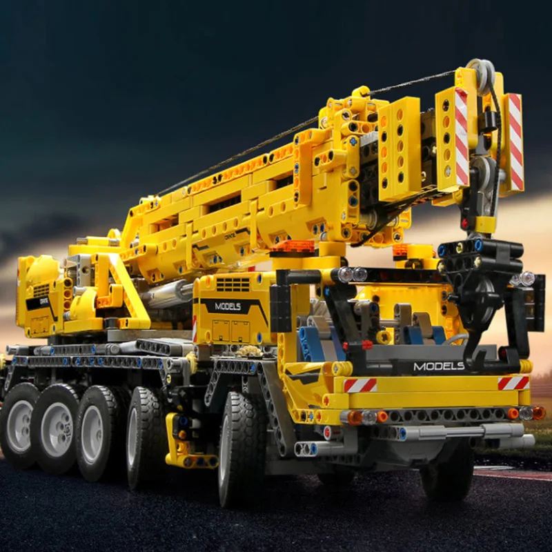 Электрическая серия Mould King 13107 мотор мобильный кран Mk II наборы моделей