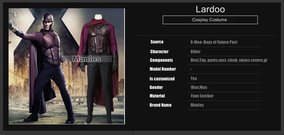 X-men Days of Future Past Magneto cosplay Costume Max eisenhardt Erik Costume костюм супергероя и сифи для взрослых мужчин Хэллоуин