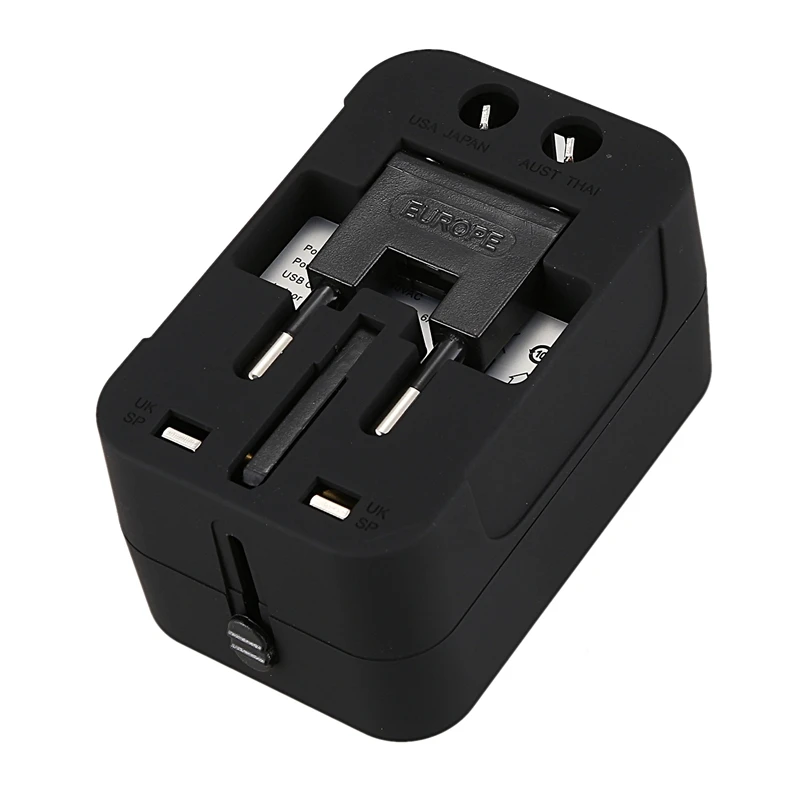 Универсальный дорожный адаптер Международный питания все-в-одном с 2.1A 2 Usb по