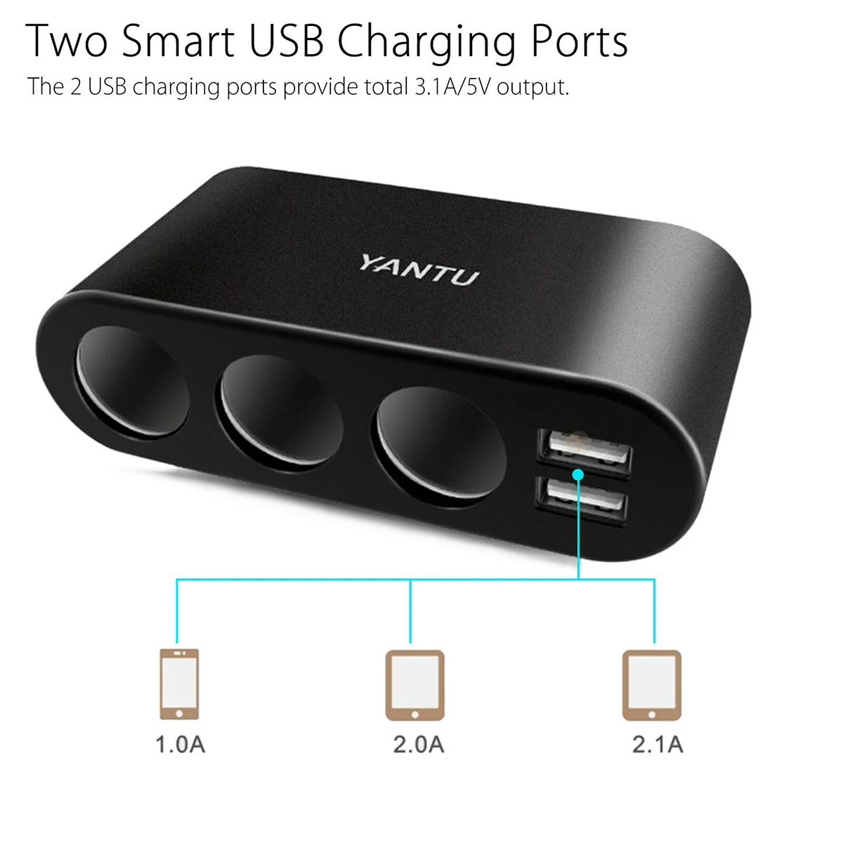 Автомобильное зарядное устройство с двумя USB портами 5 В а 12 24 В|quick charge|charge for phone5v