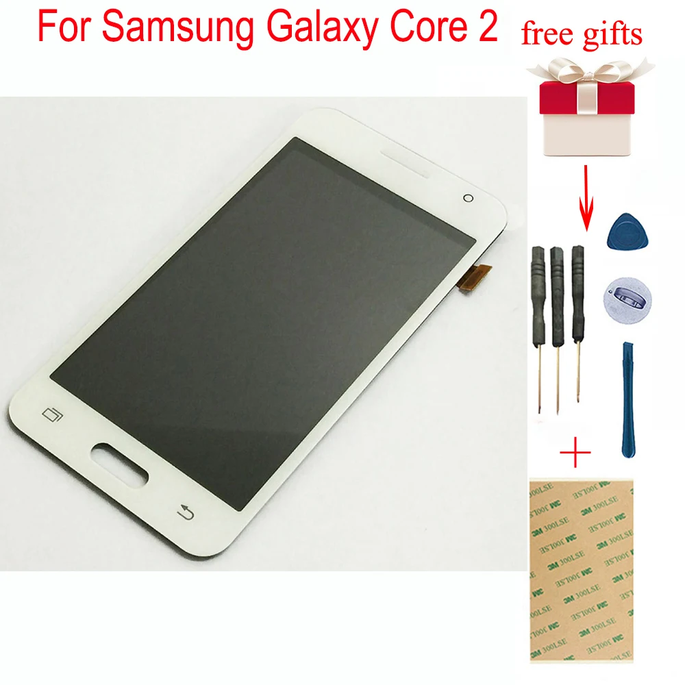 Замена ЖК-дисплея для samsung Galaxy Core 2 G355 G355H G355M дигитайзер сенсорный экран сенсор стекло ЖК-дисплей панель экран в сборе