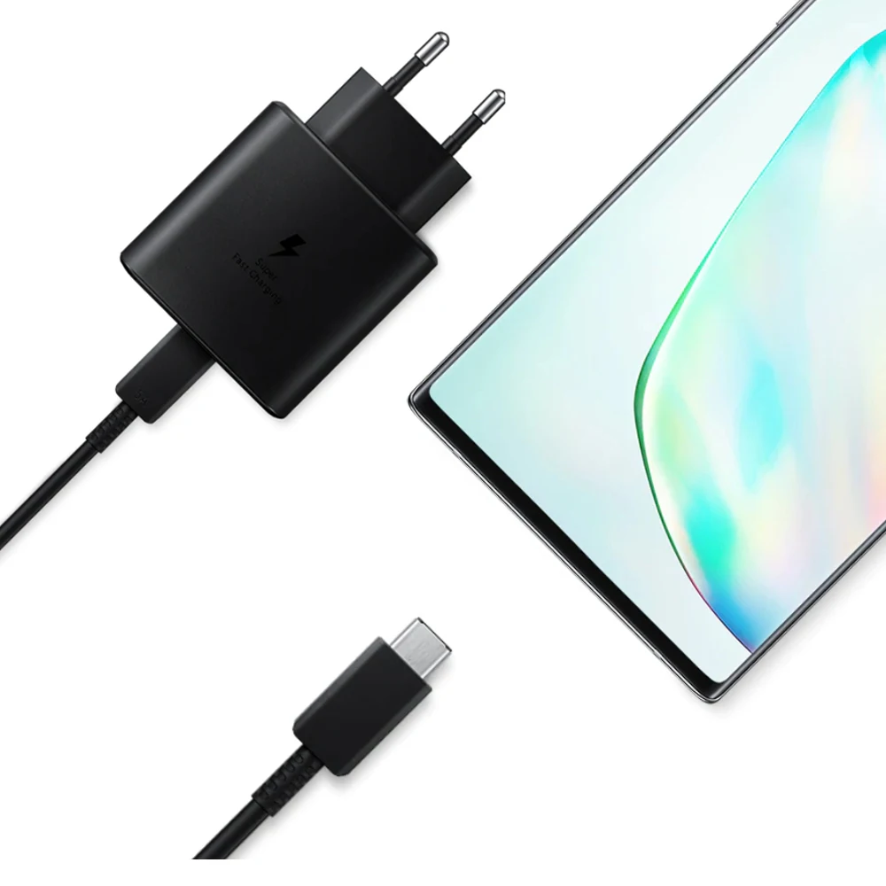 Оригинальное супер Адаптивное зарядное устройство SAMSUNG 45 Вт для Samsung GALAXY Note 10 Plus