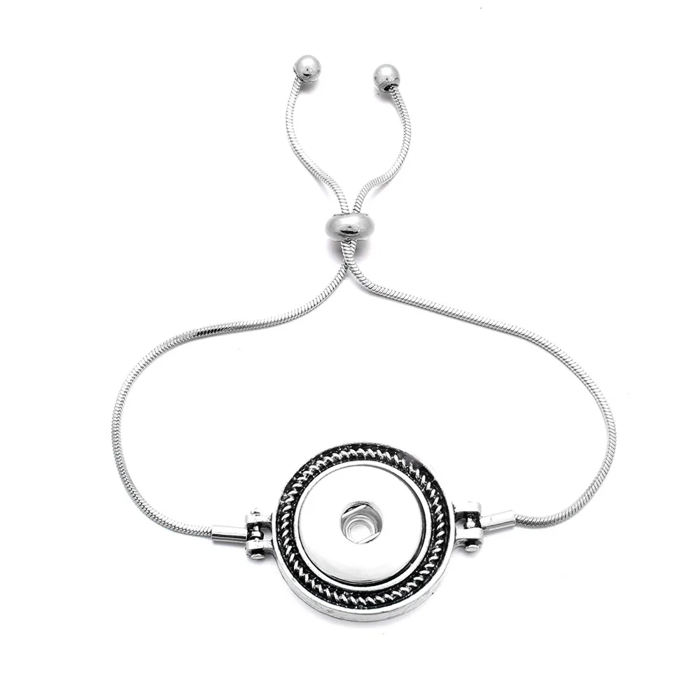 Регулируемые застежки пуговицы браслеты 18 мм Ранняя цепочка для женщин DIY