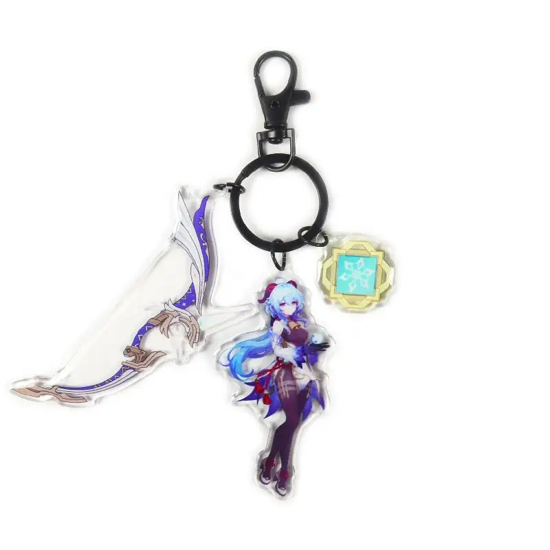 

Anime Keychain Game Genshin Impact Venti Paimon Ganyu Zhongli Diluc Klee Man Key Chain Cute Bag Pendant Key Ring Gift for Womens