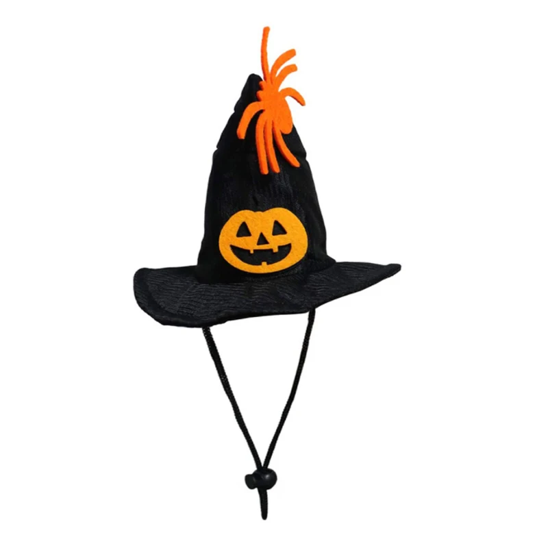 

Pet Dog Halloween Costume, Cat Pumpkin Hat, Cat and Dog Halloween Hat Bib Set, Pet Spider Accessories, Pet Halloween Supplies